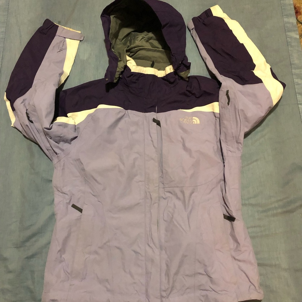 The North Face Women's Purple and White Outdoor Jacket
